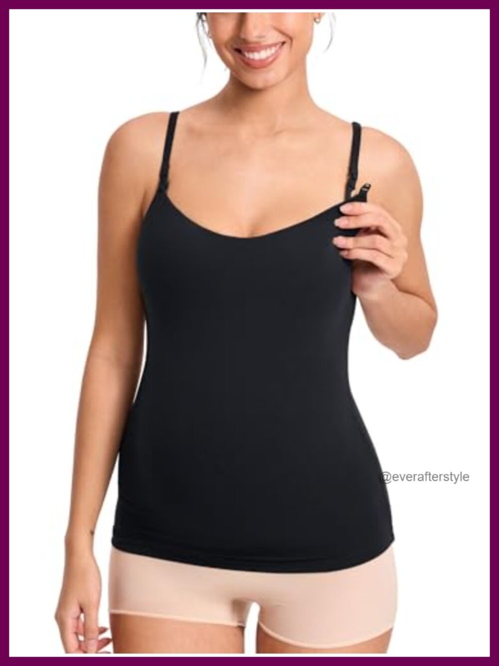 Nursing Tank Top Breastfeeding Slim Fit Pull On Sleeveless